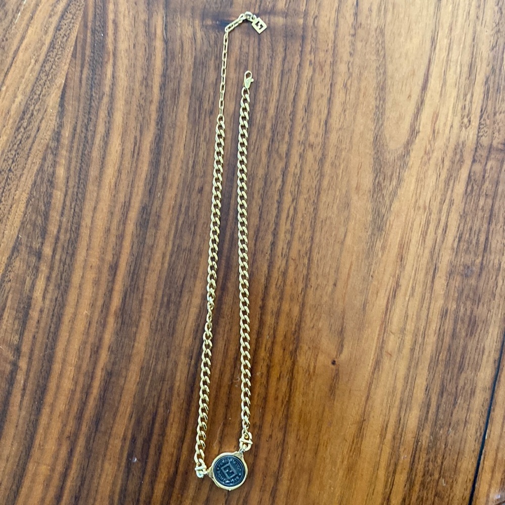 Fendi coin pendant necklace
